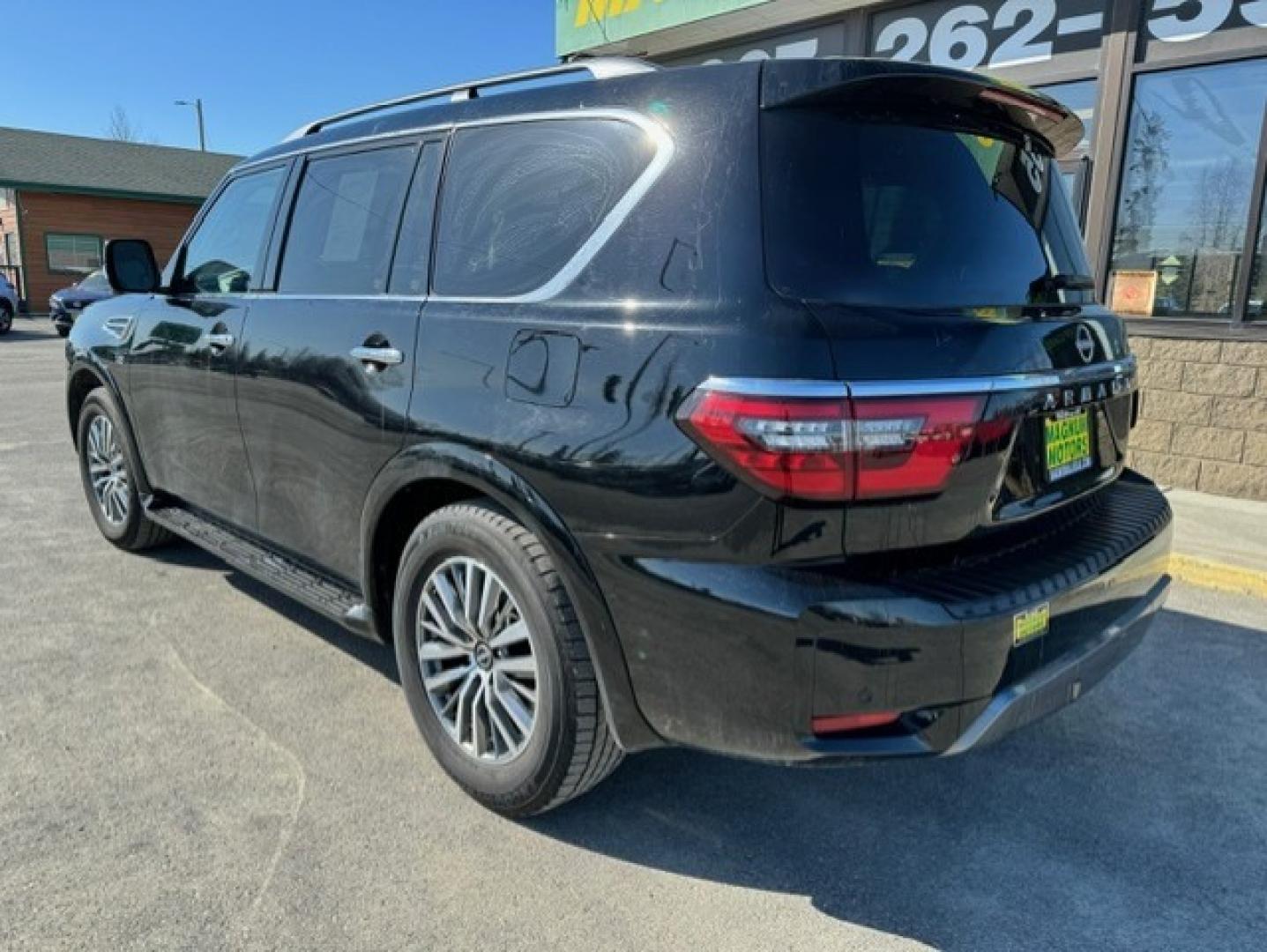 2021 Black /Black Nissan Armada SL (JN8AY2BB8M9) , Automatic transmission, located at 1960 Industrial Drive, Wasilla, 99654, (907) 274-2277, 61.573475, -149.400146 - Photo#2